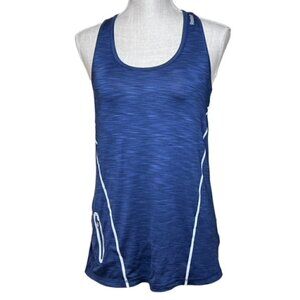 REEBOK Zippered Pocket Racerback Athletic Tank Top - Size Small